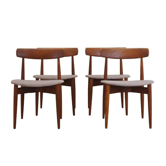 Image 1 of Set of four teak chairs, Danish design, 1960s, designer: H.W. Klein