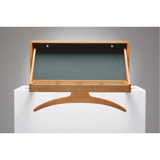 Image 1 of Vintage oak and lacquer wall-mounted valet by Adam Hoff and Paul Ostergaard, Denmark 1960