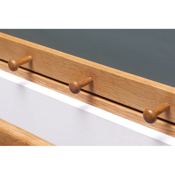 Image 1 of Vintage oak and lacquer wall-mounted valet by Adam Hoff and Paul Ostergaard, Denmark 1960