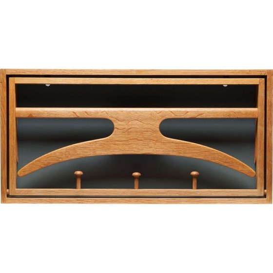 Image 1 of Vintage oak and lacquer wall-mounted valet by Adam Hoff and Paul Ostergaard, Denmark 1960