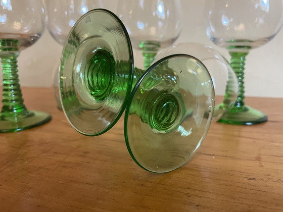 Image 1 of 6 X Wine glasses Art Deco 1930s French