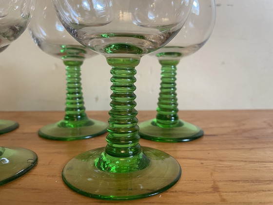 Image 1 of 6 X Wine glasses Art Deco 1930s French