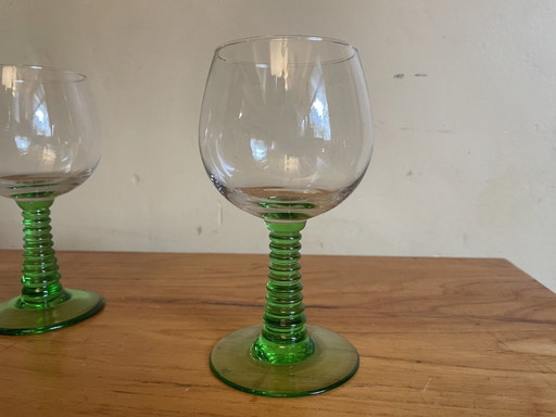 6 X Wine glasses Art Deco 1930s French