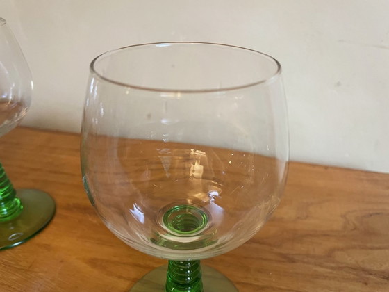 Image 1 of 6 X Wine glasses Art Deco 1930s French