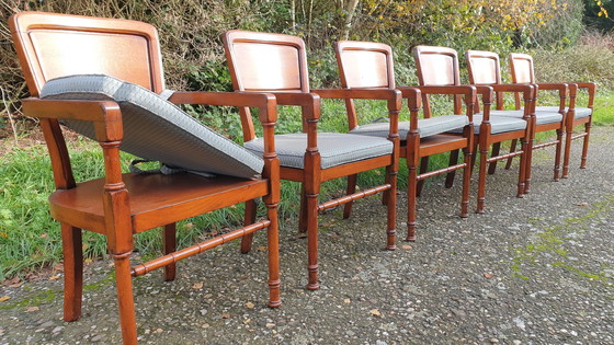 Image 1 of 6 Rac Royal Antique English Dining Room Armchairs