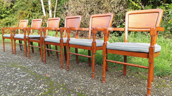 Image 1 of 6 Rac Royal Antique English Dining Room Armchairs