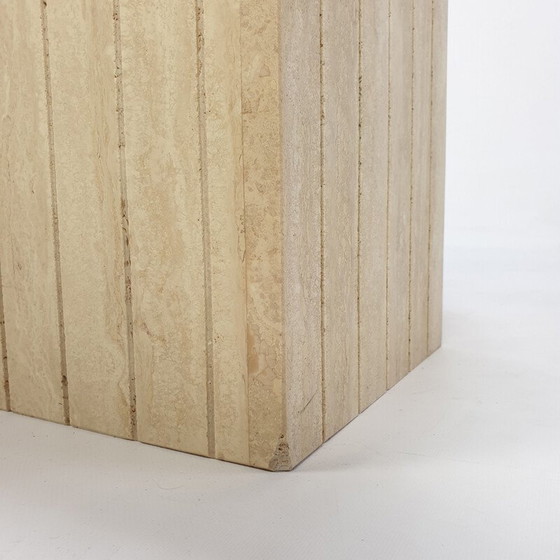 Image 1 of Vintage travertine coffee table, Italy 1980