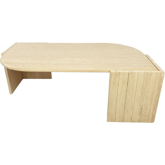 Image 1 of Vintage travertine coffee table, Italy 1980