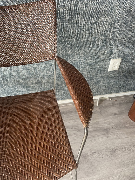 Image 1 of 3x Vintage Yuzuru Yamakava Rap chairs walnut rattan