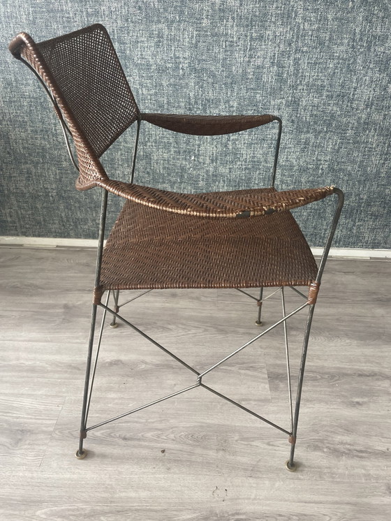 Image 1 of 3x Vintage Yuzuru Yamakava Rap chairs walnut rattan