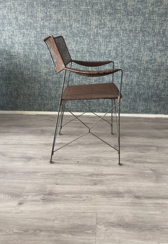 Image 1 of 3x Vintage Yuzuru Yamakava Rap chairs walnut rattan