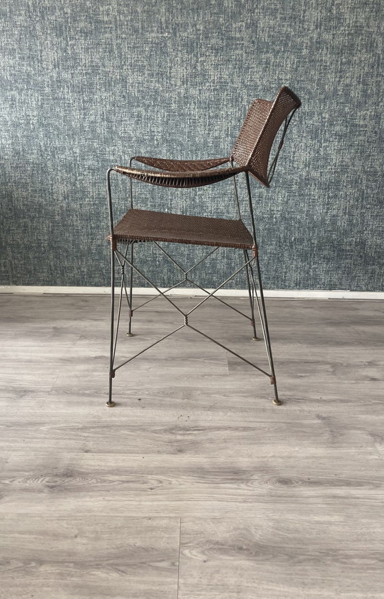 Image 1 of 3x Vintage Yuzuru Yamakava Rap chairs walnut rattan