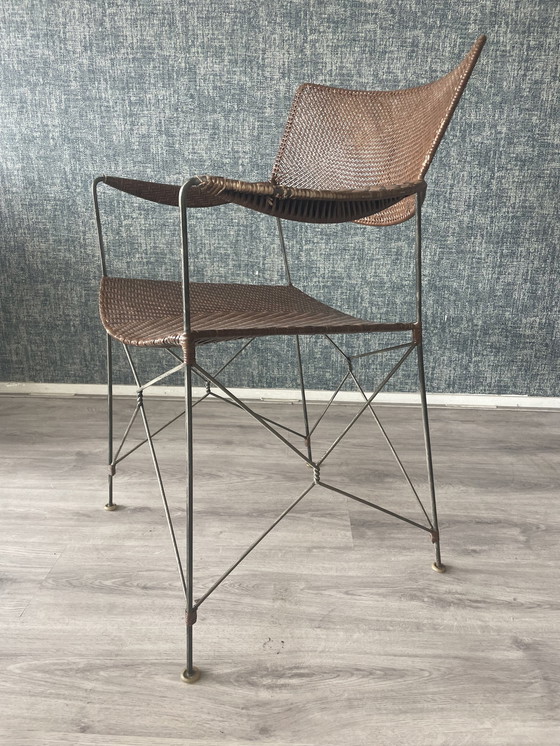 Image 1 of 3x Vintage Yuzuru Yamakava Rap chairs walnut rattan