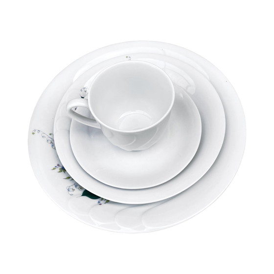 Image 1 of Porcelain Breakfast Set Wawel, Poland 1980S - Set Of 4