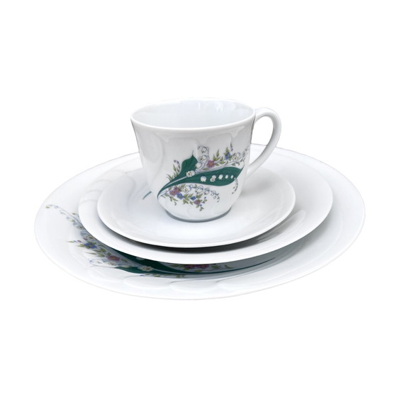 Image 1 of Porcelain Breakfast Set Wawel, Poland 1980S - Set Of 4