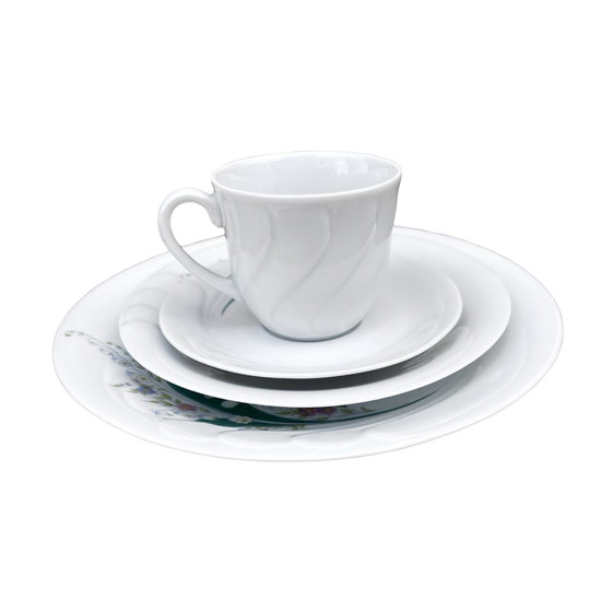 Image 1 of Porcelain Breakfast Set Wawel, Poland 1980S - Set Of 4