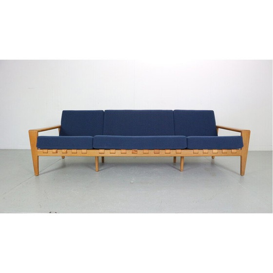 Image 1 of Vintage "Bodö" 3-seater sofa in oak and leather by Svante Skogh for Säffle Möbler, 1950