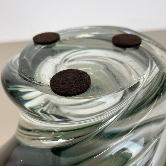 Image 1 of Vintage crystal and glass "Wave" vase by Val Saint Lambert, Belgium 1960s