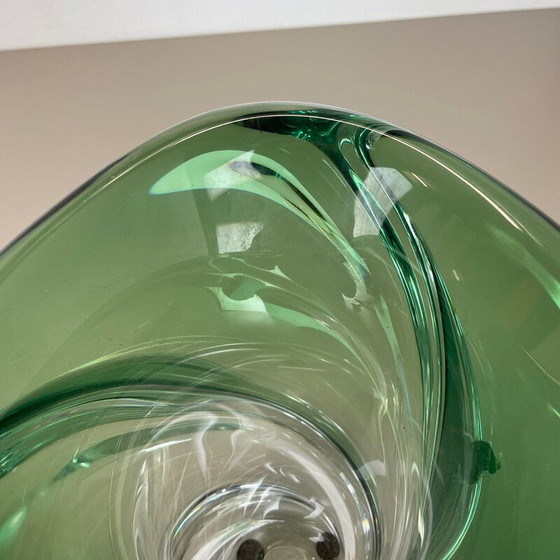 Image 1 of Vintage crystal and glass "Wave" vase by Val Saint Lambert, Belgium 1960s