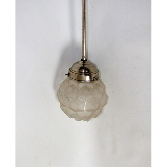 Image 1 of Vintage brass and glass metal pendant, 1930