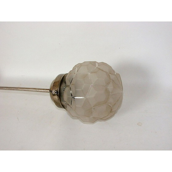 Image 1 of Vintage brass and glass metal pendant, 1930