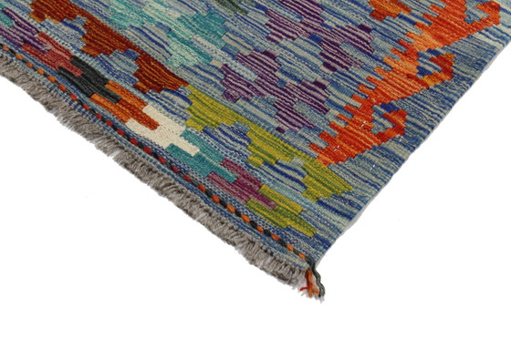 Image 1 of Kilim afgano originale in stile antico, 241 x 175 cm, condizioni eccellenti.