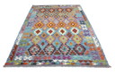 Kilim afgano originale in stile antico, 241 x 175 cm, condizioni eccellenti.