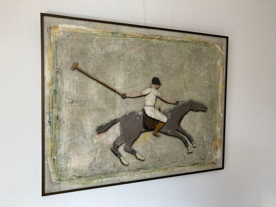 Image 1 of Cole Morgan Artwork - Polo player 1986