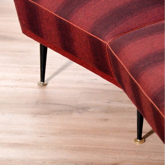 Image 1 of Vintage 3-seater sofa in solid teak and metal, 1950