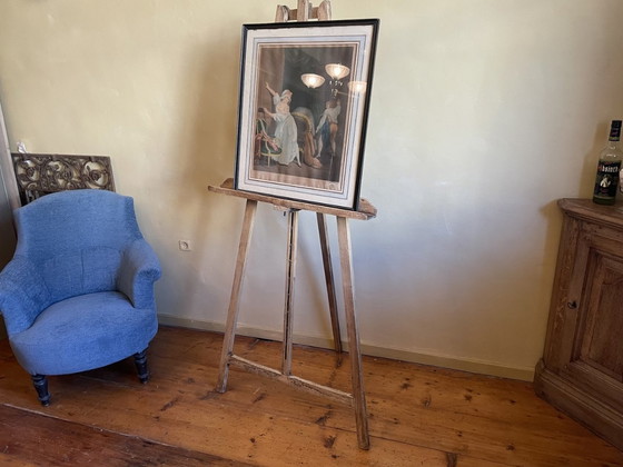 Image 1 of Cavalletto da esposizione per pittura francese in legno di frutto