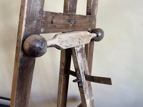 Image 1 of Cavalletto da esposizione per pittura francese in legno di frutto