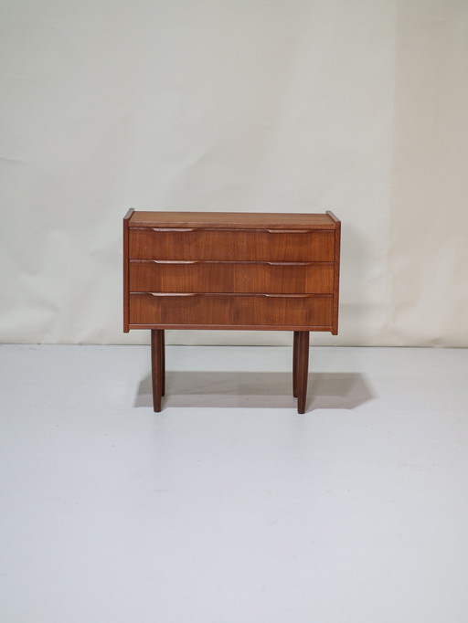 Drawer Cabinet Teak Vintage Small Danish 1960s