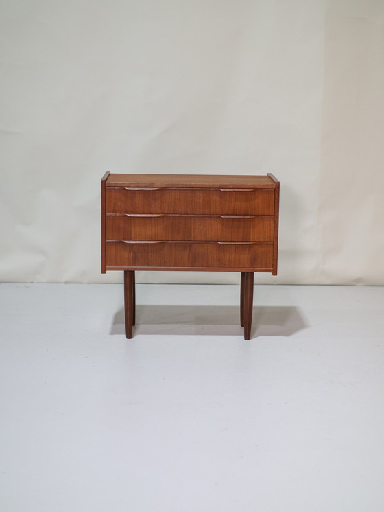 Image 1 of Drawer Cabinet Teak Vintage Small Danish 1960s
