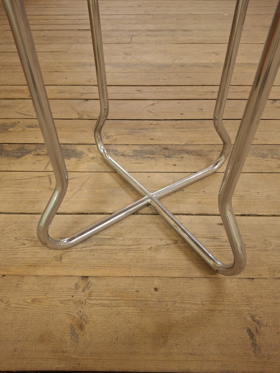 Image 1 of Tube Frame Set Two Chairs With Table