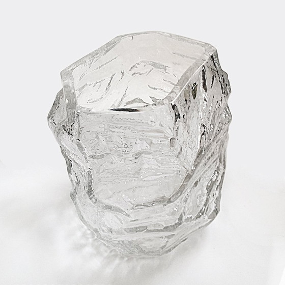 Image 1 of Vaso vintage in vetro ghiacciato tedesco di Peill &amp; Putzler, anni '70