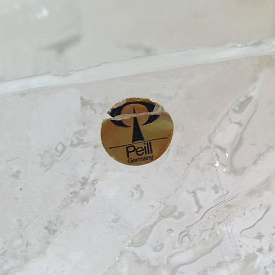 Image 1 of Vase en verre glacé allemand vintage de Peill & Putzler, 1970