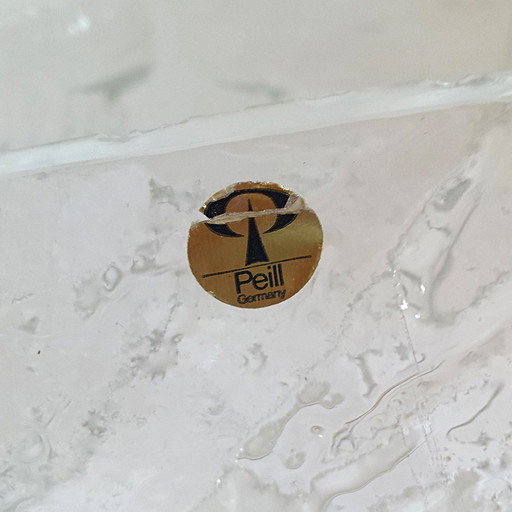 Vintage German Ice Glass Vase from Peill & Putzler, 1970s