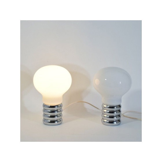 Image 1 of Pair of vintage Bulb opal lamps by Ingo Maurer, 1966