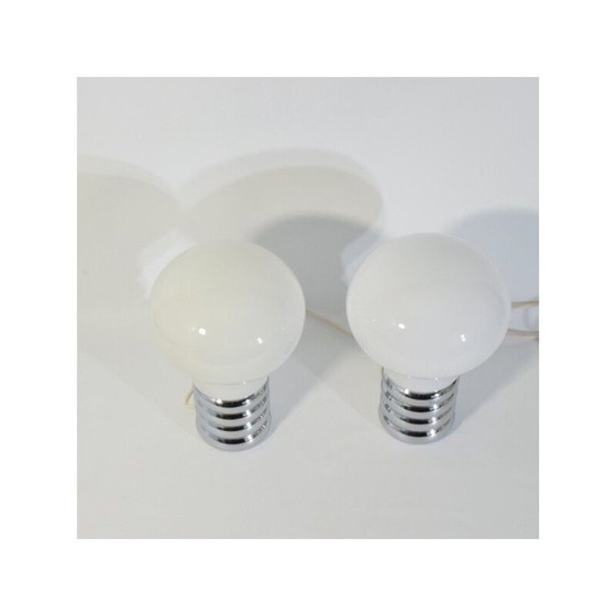 Image 1 of Pair of vintage Bulb opal lamps by Ingo Maurer, 1966