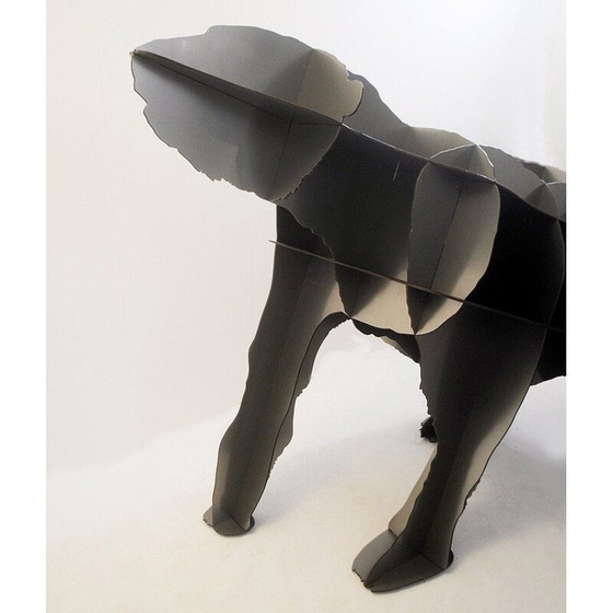 Image 1 of Libreria vintage Iron Joe in laminato e grigio acciaio di Ibride, Francia 2009