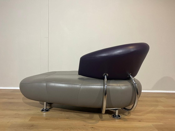 Image 1 of Leolux Kikko Armchair Chaise Longue Taupe Gray Purple New State Design Hugo De Ruiter