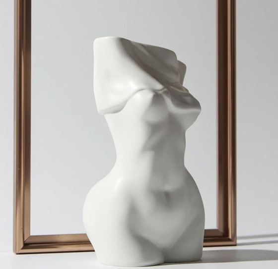 Image 1 of Ceramic Woman Statue Vase