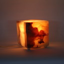 Lampada quadrata in alabastro