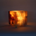 Lampada quadrata in alabastro