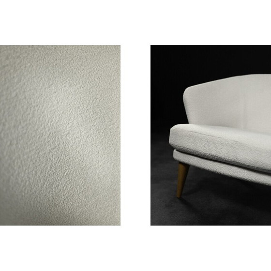 Image 1 of Poltrona bassa vintage in rovere e tessuto, 1960