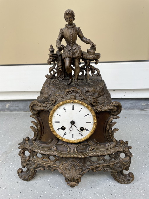 Antique Mantel Clock Duplan Et Salles