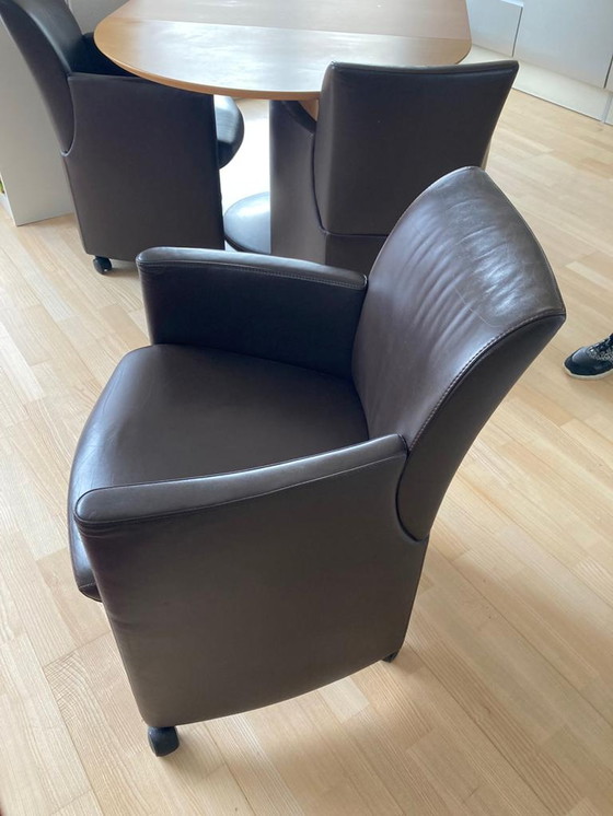 Image 1 of 4x Leolux dining room armchair
