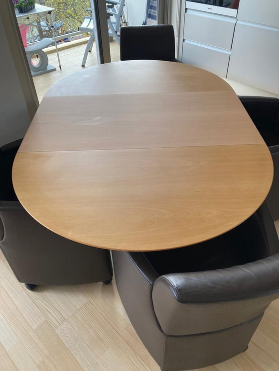 Image 1 of 4x Leolux dining room armchair