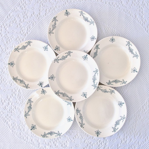 6 Longchamp "Sapho" Terre De Fer Plates