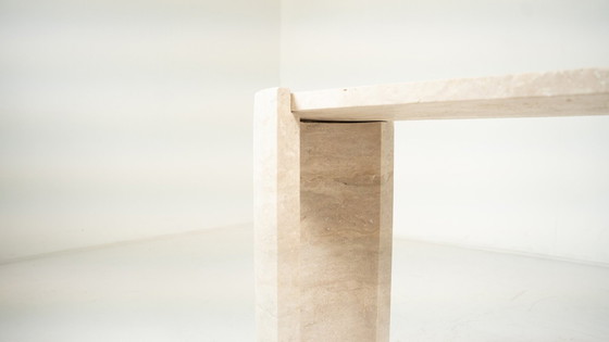 Image 1 of Contemporary Italian Travertine Console